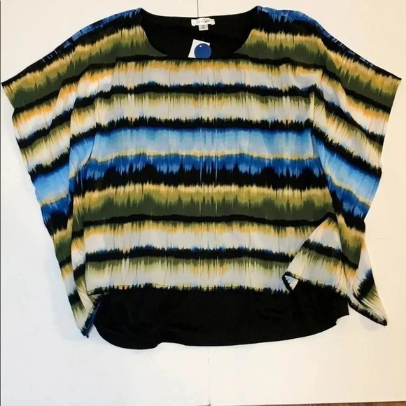 East 5th Batwing Zamba Striped Blouse Top New - Picture 1 of 8